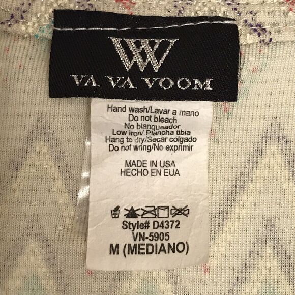 VTG Long Bodycon Womens M Ivory V-neck Sparkle Stripe Evening Gown Va Va Voom US - Picture 5 of 10